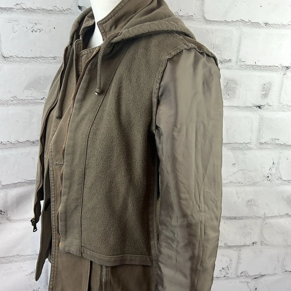 Max & Co 100% Cotton Hooded Jacket Brown - Picture 12 of 14